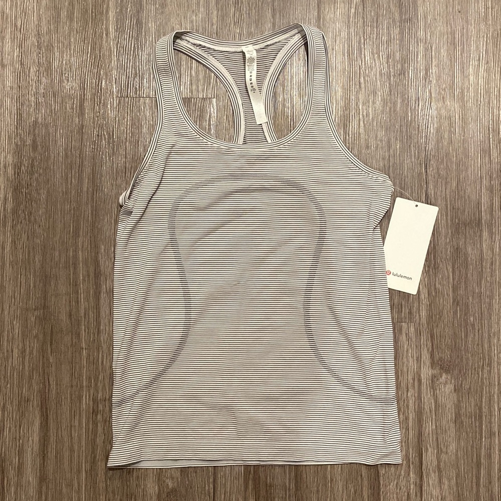 NWT LuluLemon striped racer back tank